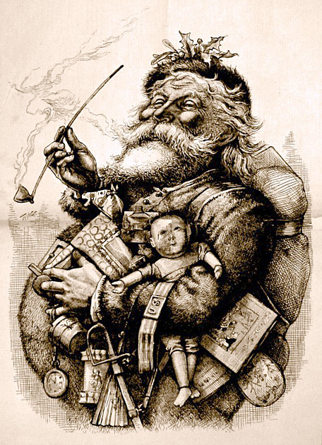 Thomas Nast Santa Claus drawing